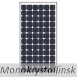 Eksempel p� et monokrystallinsk solcellepanel