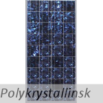 Eksempel p� et polykrystallinsk solcellepanel